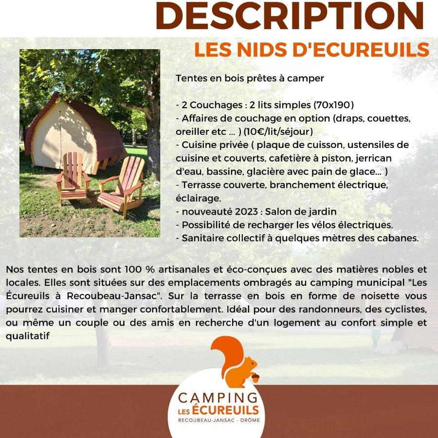 Habitat Createur - Hebergements Insolites Au Camping Municipal "Les Ecureuils" Recoubeau-Jansac Εξωτερικό φωτογραφία