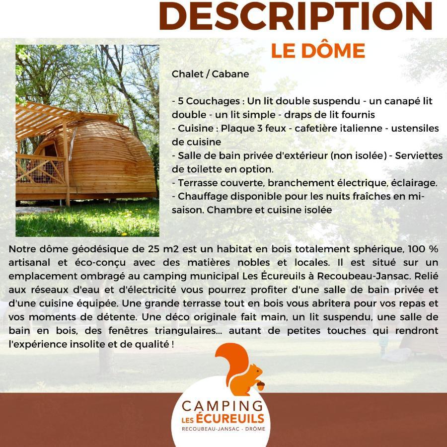 Habitat Createur - Hebergements Insolites Au Camping Municipal "Les Ecureuils" Recoubeau-Jansac Εξωτερικό φωτογραφία